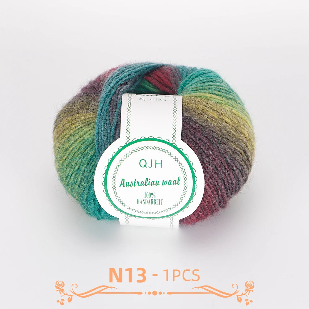 QJH Soft Multicolor 100% Wool Yarn