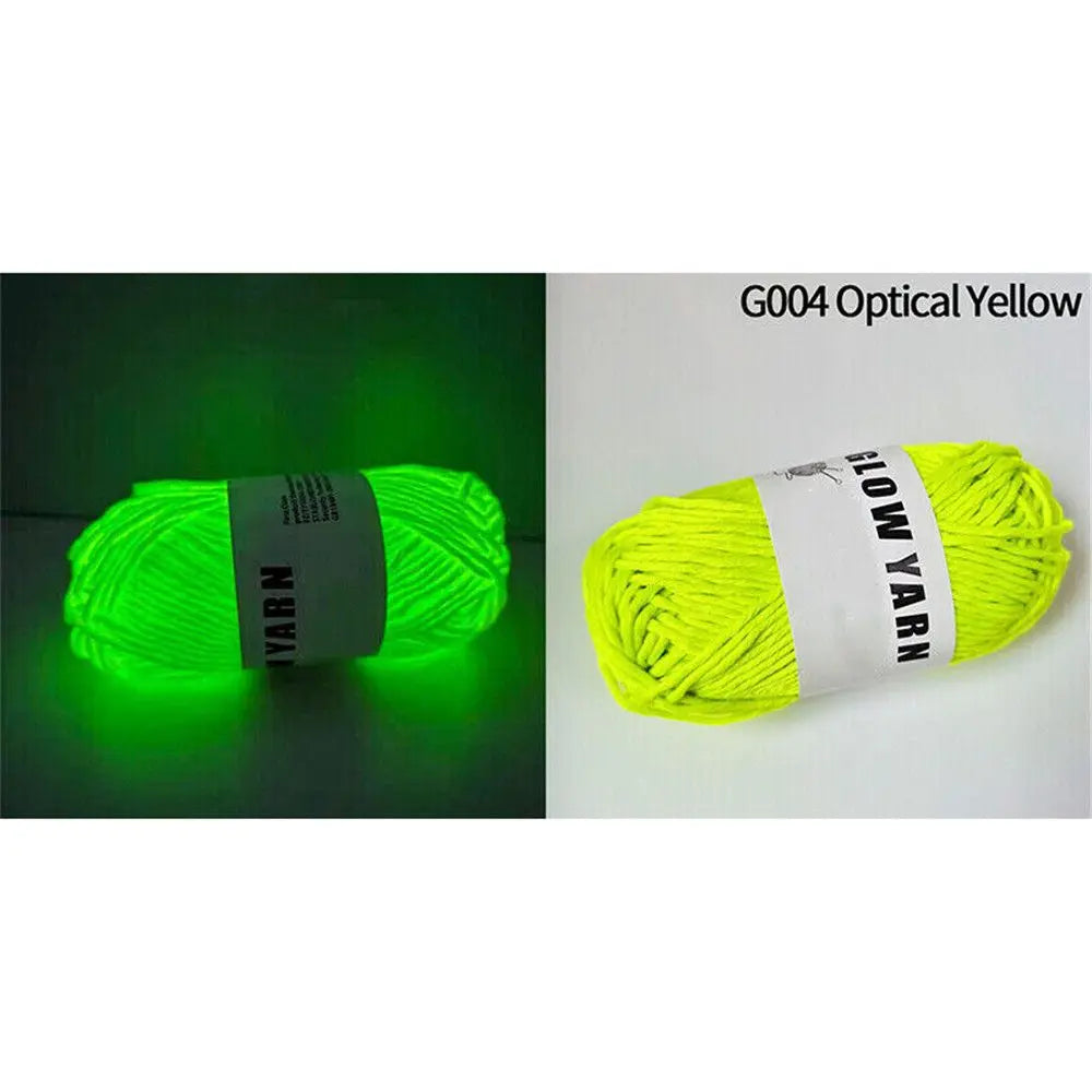Novel Functional Yarn Glow in the Dark Polyester Luminous Chunky Yarn