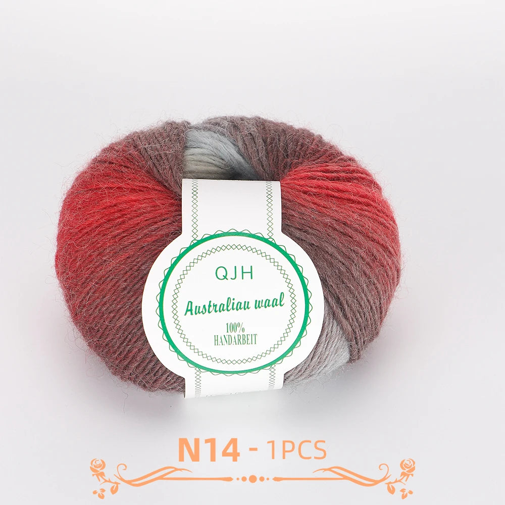 QJH Soft Multicolor 100% Wool Yarn