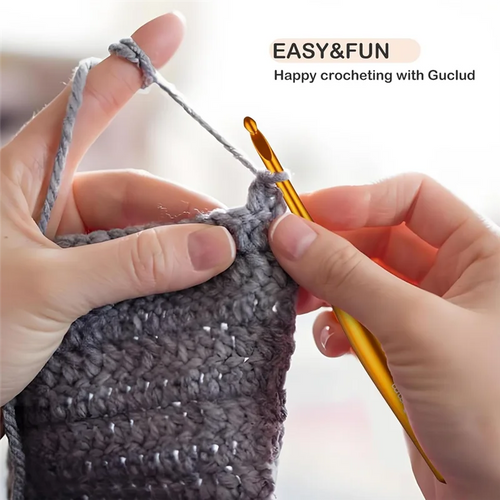 Ergonomic Aluminum Crochet Hook Set 3.5mm–8mm (9 Pcs)