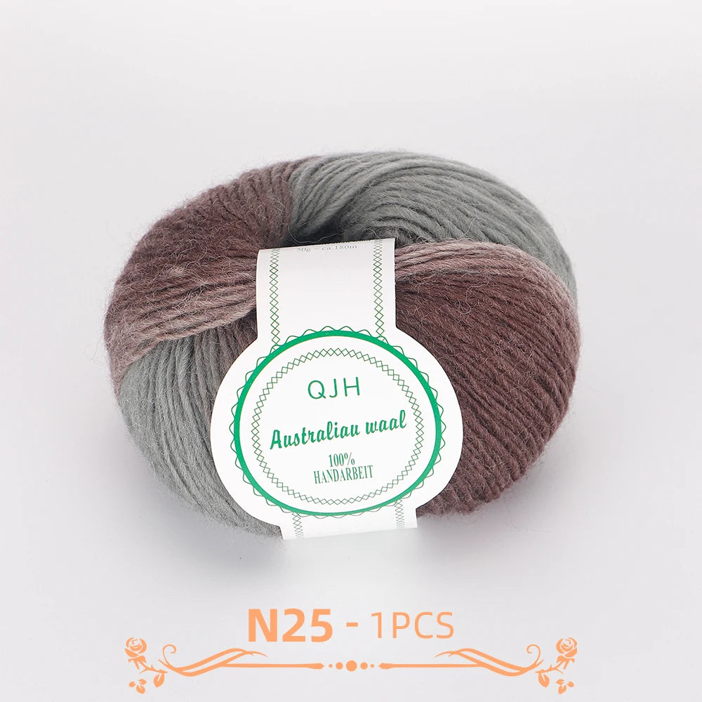 QJH Soft Multicolor 100% Wool Yarn