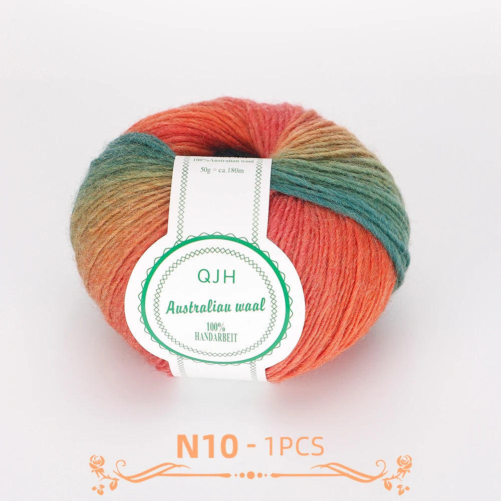 QJH Soft Multicolor 100% Wool Yarn