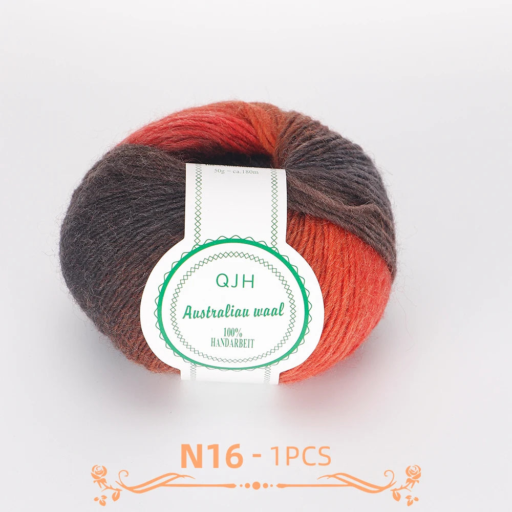QJH Soft Multicolor 100% Wool Yarn